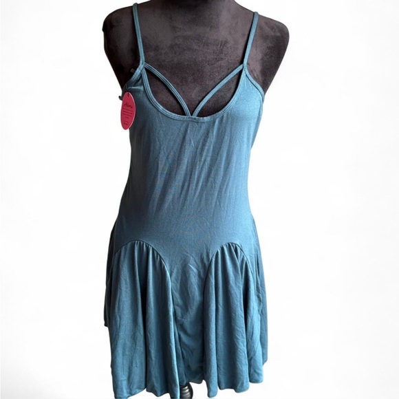 New Darker Green Midi Dress size Large - Picture 1 of 3